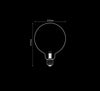 Dimensions ampoule message in the bulb, éclairage à led décoratif disponible chez I.D DECO Marseille