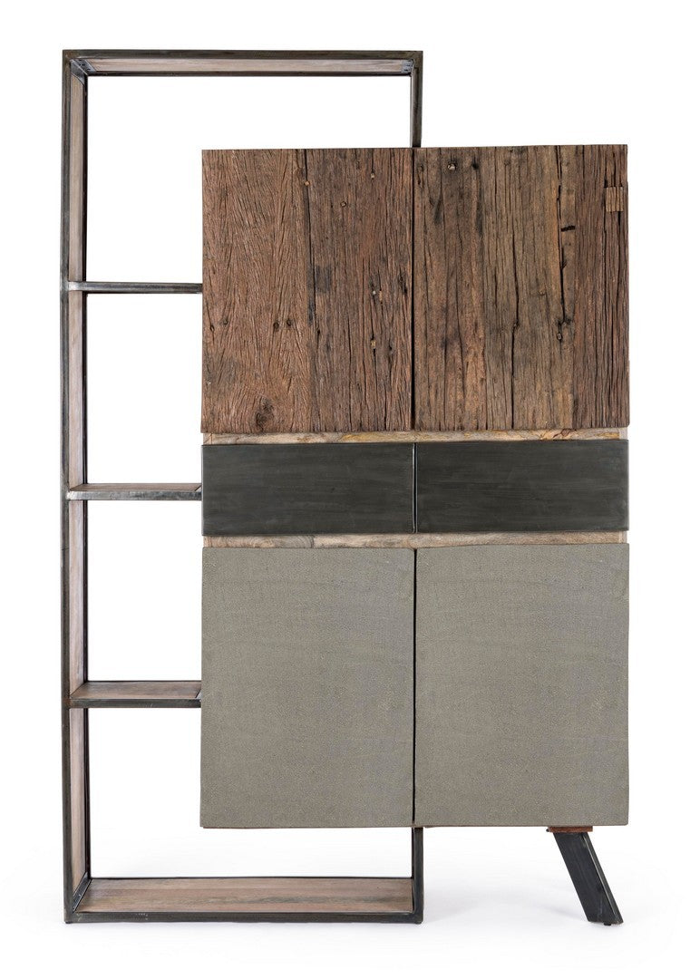 Meuble en bois et métal avec tiroirs et portes, disponible chez I.D DECO Marseille en retrait boutique et en livraison partout en France