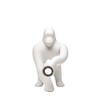 Kong XL White de la marque Qeeboo, taille 1m40, lampe LED, bras amovible, disponible chez I.D DECO