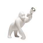Kong XL White de la marque Qeeboo, taille 1m40, lampe LED, bras amovible, disponible chez I.D DECO