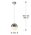 Suspension LED Sphère, disponible chez I.D DECO Marseille en retrait boutique ou en livraison partout en France