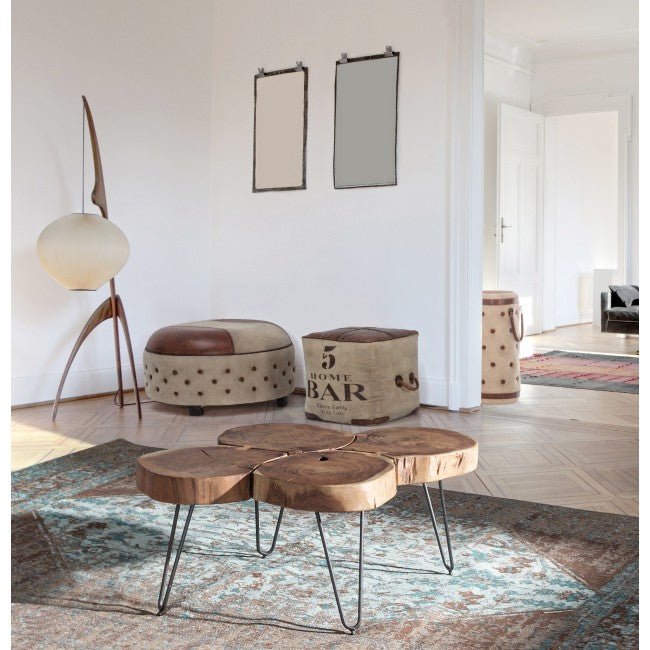 Table Basse 4 Rondins Acacia - I.D DECO MARSEILLE