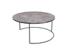 Table basse ronde plateau en céramique argile, disponible en livraison à domicile ou en retrait boutique chez I.D DECO Marseille