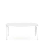 Table basse d'extérieur en métal, modèle Hiray de Kartell, coloris blanc, disponible chez I.D DECO