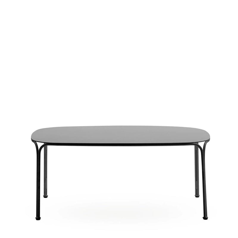 Table basse d'extérieur en métal, modèle Hiray de Kartell, coloris noir, disponible chez I.D DECO