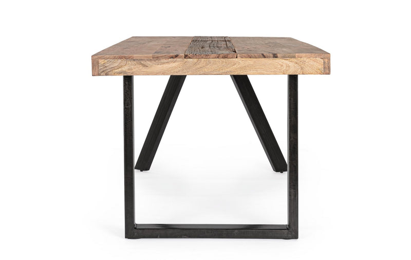 Table de repas en bois et pied métal, 2 dimensions disponibles chez I.D DECO Marseille en retrait boutique et en livraison partout en France 