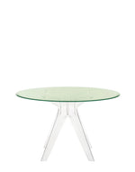 Table de repas Sir Gio Ronde Kartell, plateau vert, disponible chez I.D DECO Marseille et en livraison partout en France
