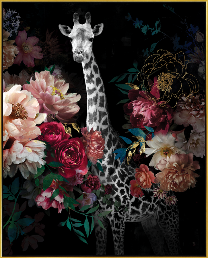 Toile encadrée Girafe Jungle, disponible chez I.D DECO Marseille en retrait boutique ou en livraison partout en France